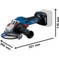 Bosch Professional Gws 18V-15 S Akülü Taşlama (Akü ve Şarj Yoktur) 06019M6000