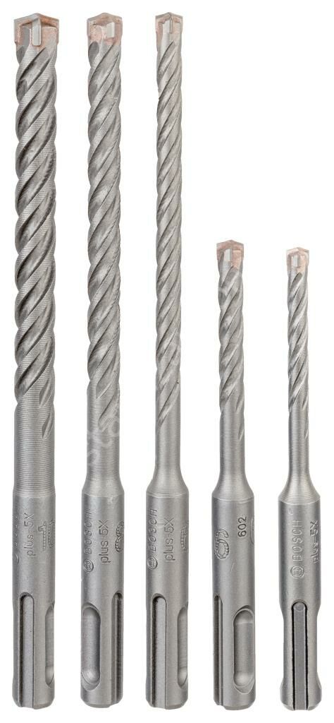 Bosch - SDS plus-5X Serisi Kırıcı Delici Matkap Ucu 5 Parça Set (5,6 x 110 mm, 6,8,10 x 160 mm) 2608833910