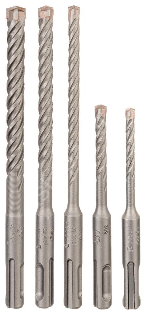 Bosch - SDS plus-5X Serisi Kırıcı Delici Matkap Ucu 5 Parça Set (5,6 x 110 mm, 6,8,10 x 160 mm) 2608833910