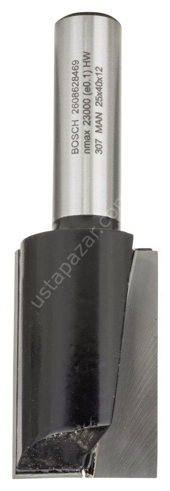 Bosch - Standard Seri Ahşap İçin Çift Oluklu, Sert Metal Ekstra Uzun Düz Freze Ucu 12*25*81mm 2608628469