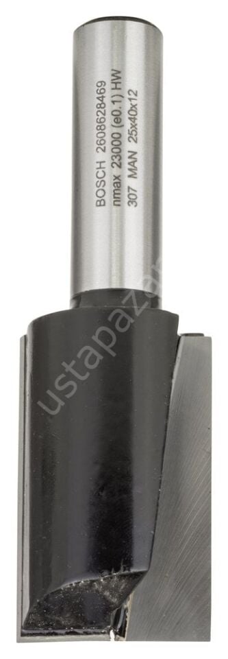 Bosch - Standard Seri Ahşap İçin Çift Oluklu, Sert Metal Ekstra Uzun Düz Freze Ucu 12*25*81mm 2608628469