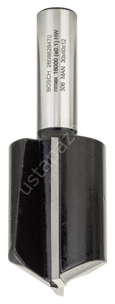 Bosch - Standard Seri Ahşap İçin Çift Oluklu, Sert Metal Ekstra Uzun Düz Freze Ucu 12*30*81mm 2608628470