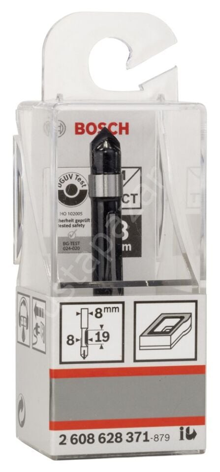 Bosch - Standard Seri Ahşap İçin Sert Metal Oluk Freze 8*8*66 mm 2608628371