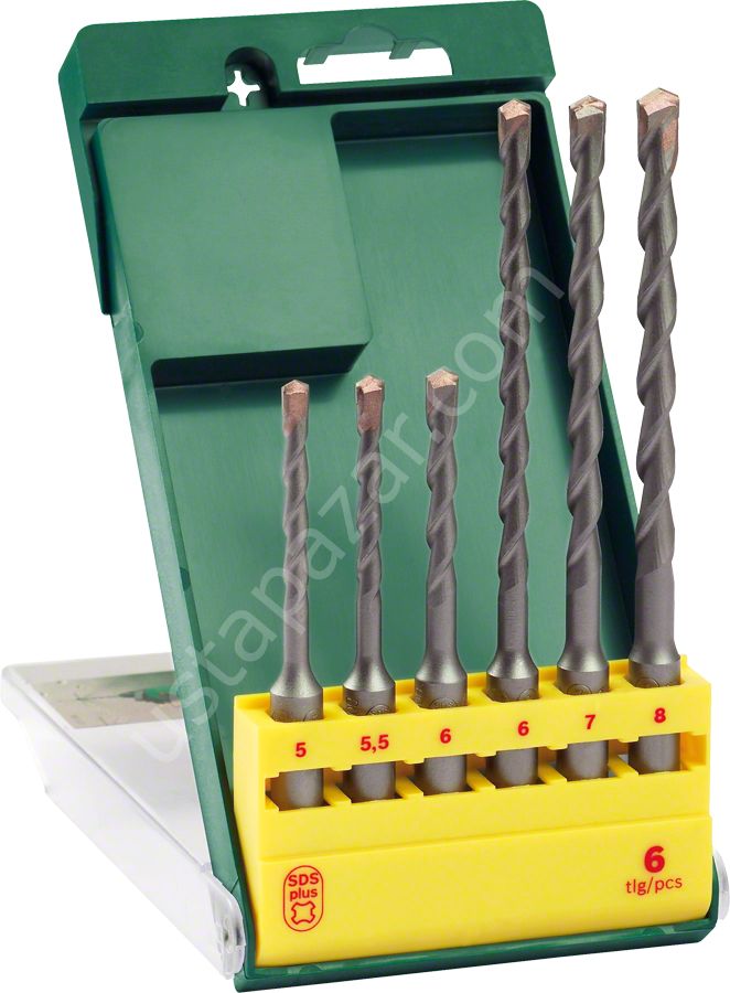 Bosch - SDS-Plus Kırıcı Delici Matkap Ucu Seti 6 Parça (5/5,5/6x110mm 6/7/8x160mm) 2607019448