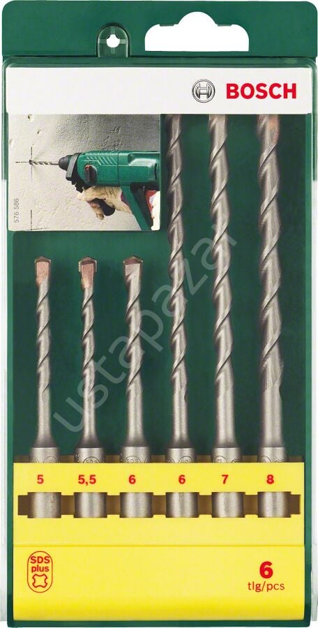 Bosch - SDS-Plus Kırıcı Delici Matkap Ucu Seti 6 Parça (5/5,5/6x110mm 6/7/8x160mm) 2607019448