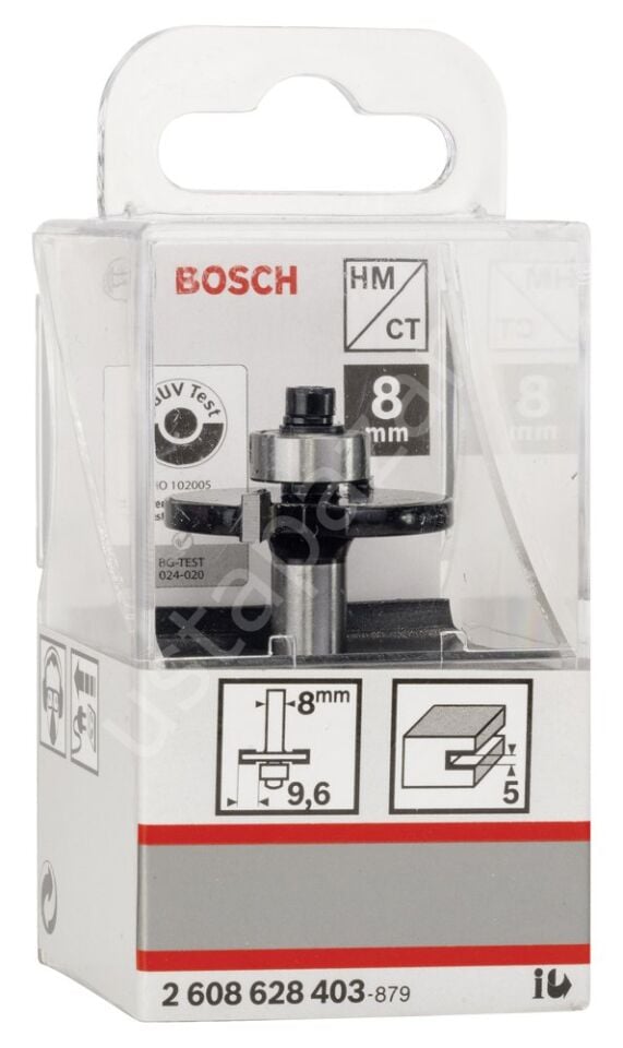 Bosch - Standard Seri Ahşap İçin Çift Oluklu, Sert Metal Bilya Yataklı Diskli Kanal Frezesi 8*32*5*51 mm 2608628403