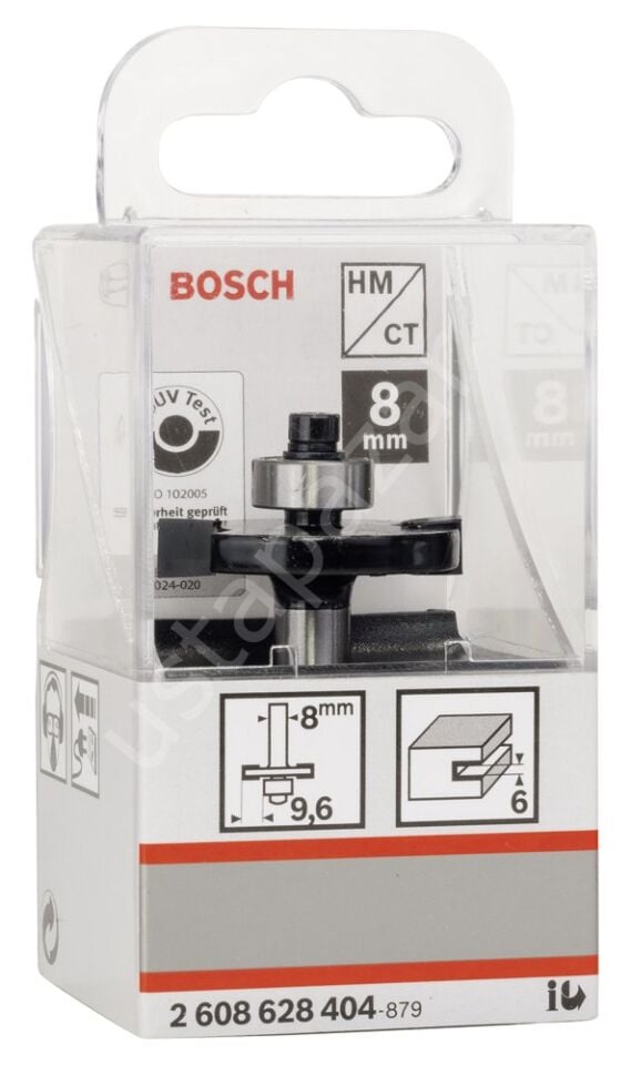Bosch - Standard Seri Ahşap İçin Çift Oluklu, Sert Metal Bilya Yataklı Diskli Kanal Frezesi 8*32*6*51 mm 2608628404