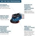 Bosch Professional GEX 18V-150-3 Akülü Eksantrik Zımpara Makinesi (Solo-Aküsüz) 0601372904