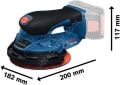 Bosch Professional GEX 18V-150-3 Akülü Eksantrik Zımpara Makinesi (Solo-Aküsüz) 0601372904