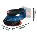 Bosch Professional GEX 18V-150-3 Akülü Eksantrik Zımpara Makinesi (Solo-Aküsüz) 0601372904