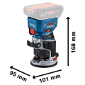 Bosch Professional GKF 18V-8 Akülü Dik Freze (Solo-Aküsüz) 06016C2001