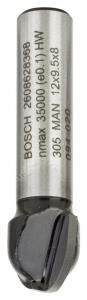 Bosch - Standard Seri Ahşap İçin Çift Oluklu, Sert Metal Dalma Yarımay Freze 8*12*40*6 mm 2608628368