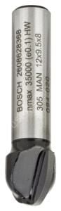 Bosch - Standard Seri Ahşap İçin Çift Oluklu, Sert Metal Dalma Yarımay Freze 8*12*40*6 mm 2608628368