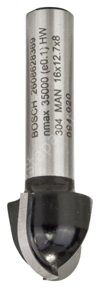 Bosch - Standard Seri Ahşap İçin Çift Oluklu, Sert Metal Dalma Yarımay Freze 8*16*45*8 mm 2608628369