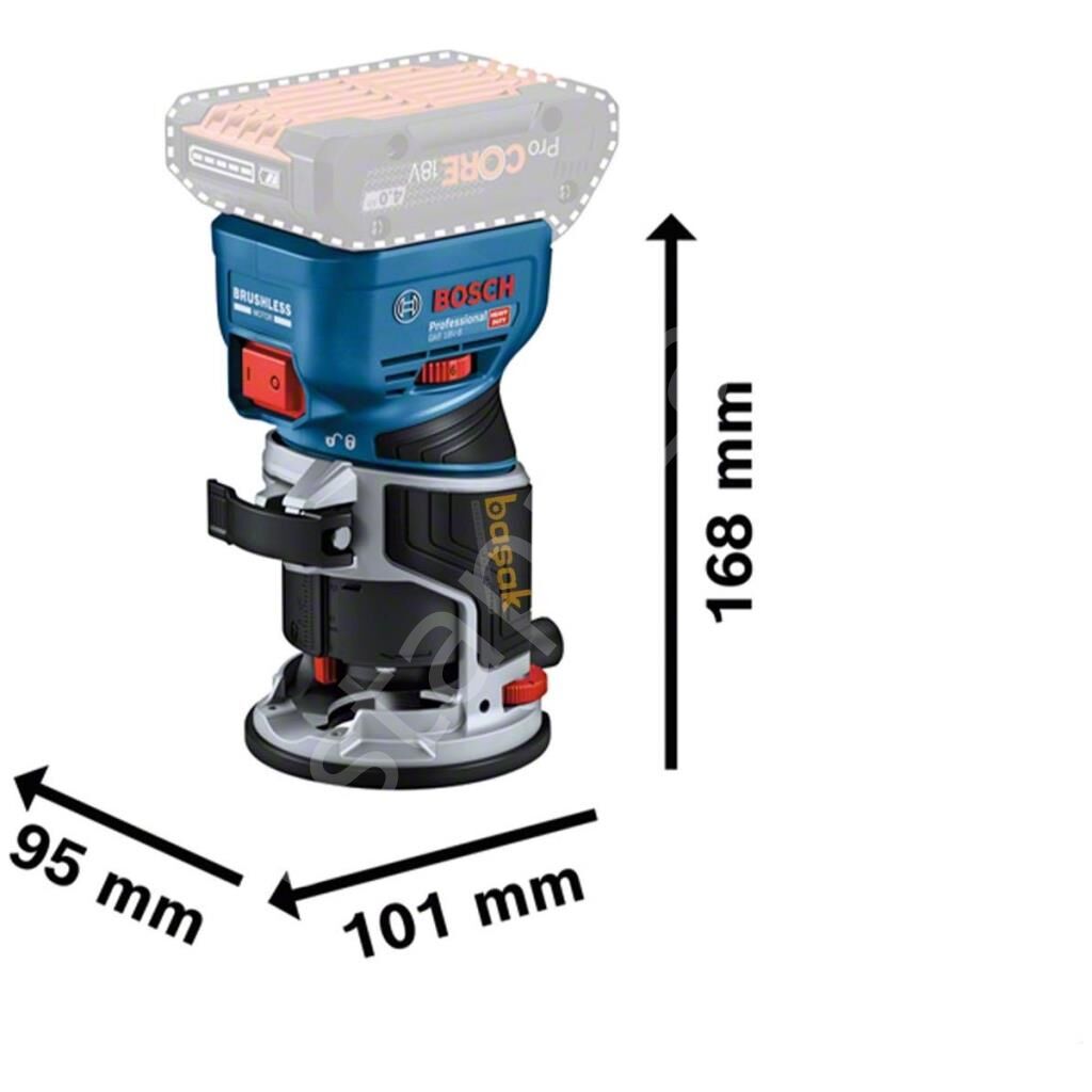 Bosch Professioanl GKF 18V-8  4Ah Procore Tek Akülü Avuç Içi Dik Freze