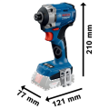 Bosch Professional GDR 18V-215 C Akülü Darbeli Somun Sıkma Makinesi(Solo-Aküsüz) 06019N2020