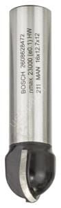 Bosch - Standard Seri Ahşap İçin Çift Oluklu, Sert Metal Dalma Yarımay Freze 12*16*54*8 mm 2608628472