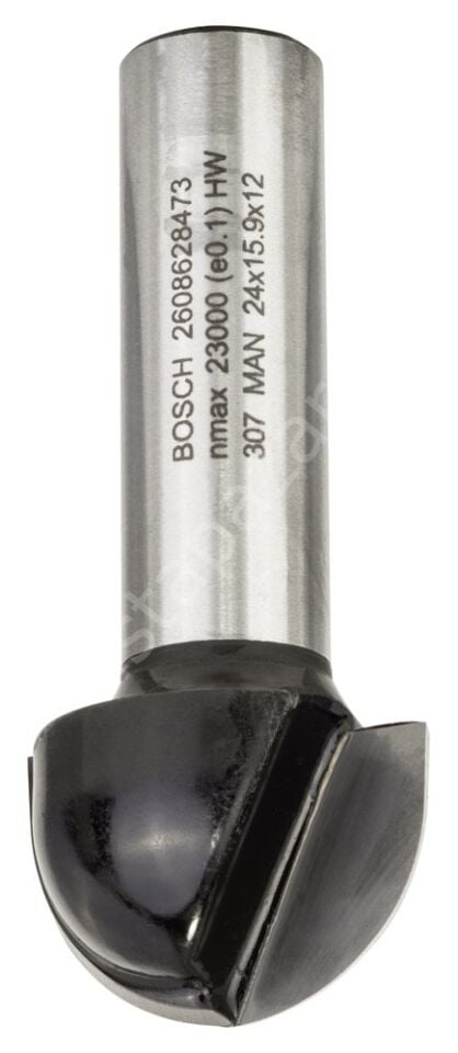 Bosch - Standard Seri Ahşap İçin Çift Oluklu, Sert Metal Dalma Yarımay Freze 12*24*57*12 mm 2608628473