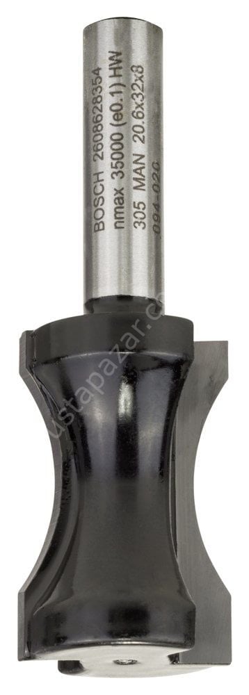Bosch - Standard Seri Ahşap İçin Çift Oluklu Sert Metal Yassı Çubuk Freze 8*20,6*63,5mm 2608628354