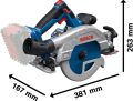 Bosch Professional GKS 18V-57-2 GX Akülü Daire Testere (Solo/Aküsüz) - 06016C1000
