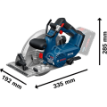 Bosch Professional GKS 18V-68-2 Biturbo Akülü Daire Testere (Solo/Aküsüz) - 06016D0000