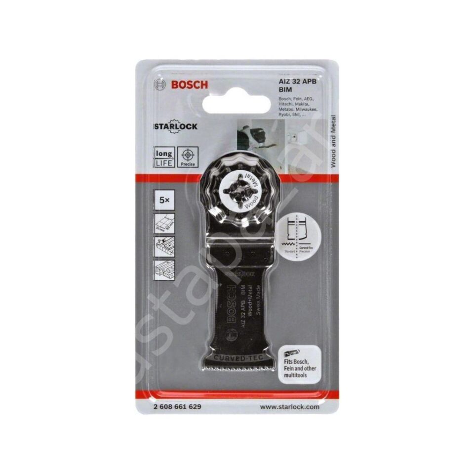 Bosch - Starlock - AIZ 32 APB - BIM Ahşap ve Metal İçin Daldırmalı Testere Bıçağı 5'li 2608661629