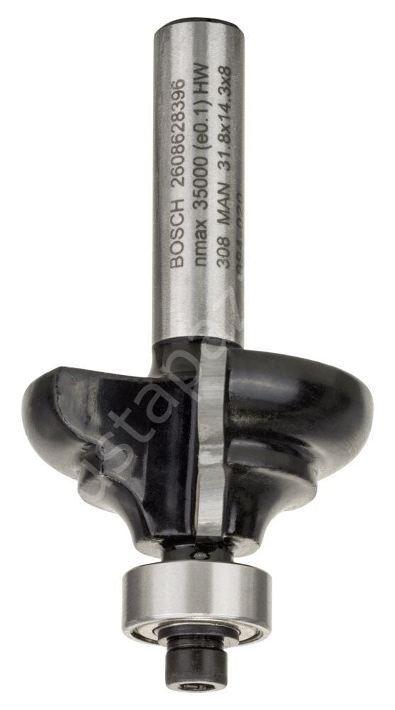 Bosch - Standard Seri Ahşap İçin Çift Oluklu Sert Metal Kenar Biçimlendirme Frezesi 8*9,5*57 mm 2608628396