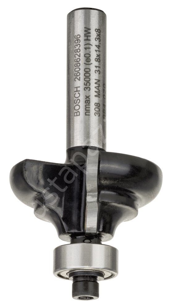 Bosch - Standard Seri Ahşap İçin Çift Oluklu Sert Metal Kenar Biçimlendirme Frezesi 8*9,5*57 mm 2608628396
