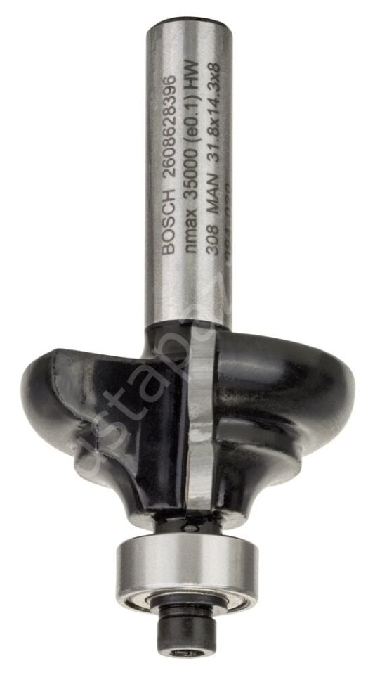 Bosch - Standard Seri Ahşap İçin Çift Oluklu Sert Metal Kenar Biçimlendirme Frezesi 8*9,5*57 mm 2608628396