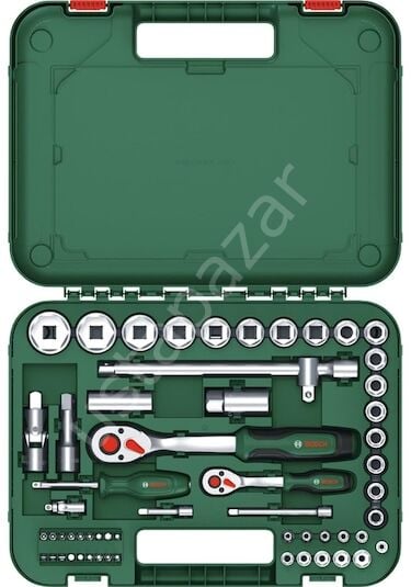 Bosch 56 Parça 1/4'' + 1/2'' Cırcırlı Somun Sıkma Seti - 1600A02Z9G