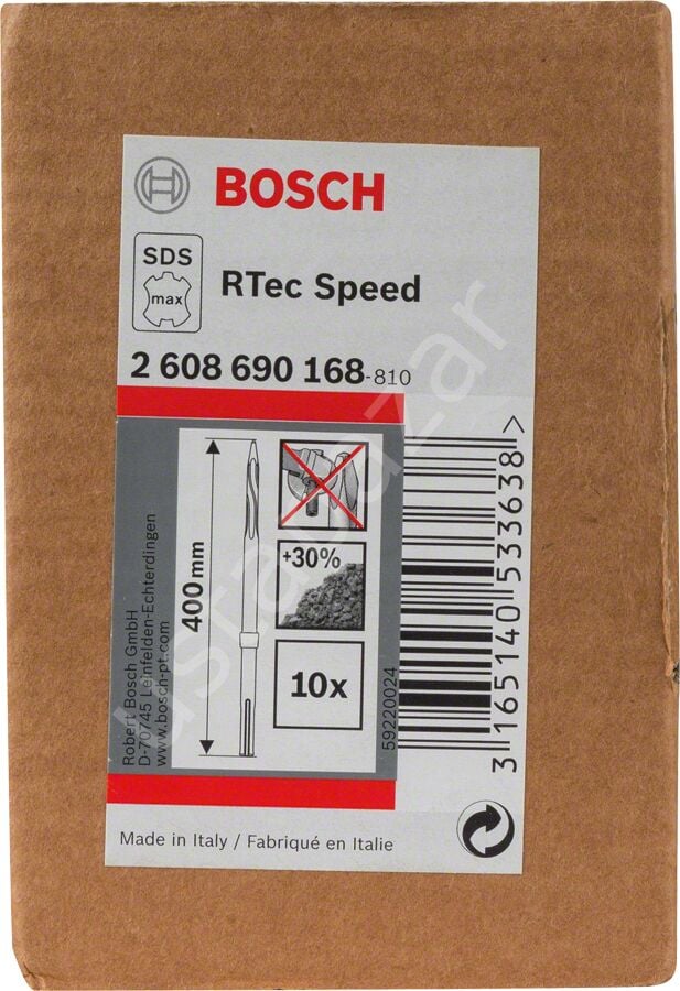 Bosch - Rtec Serisi, SDS-Max Şaftlı Sivri Keski 400 mm 10'lu 2608690168
