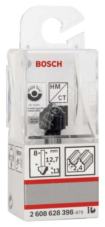 Bosch - Standard Seri Ahşap İçin Çift Oluklu Sert Metal Kenar Biçimlendirme Frezesi 8*12,7*46mm 2608628398