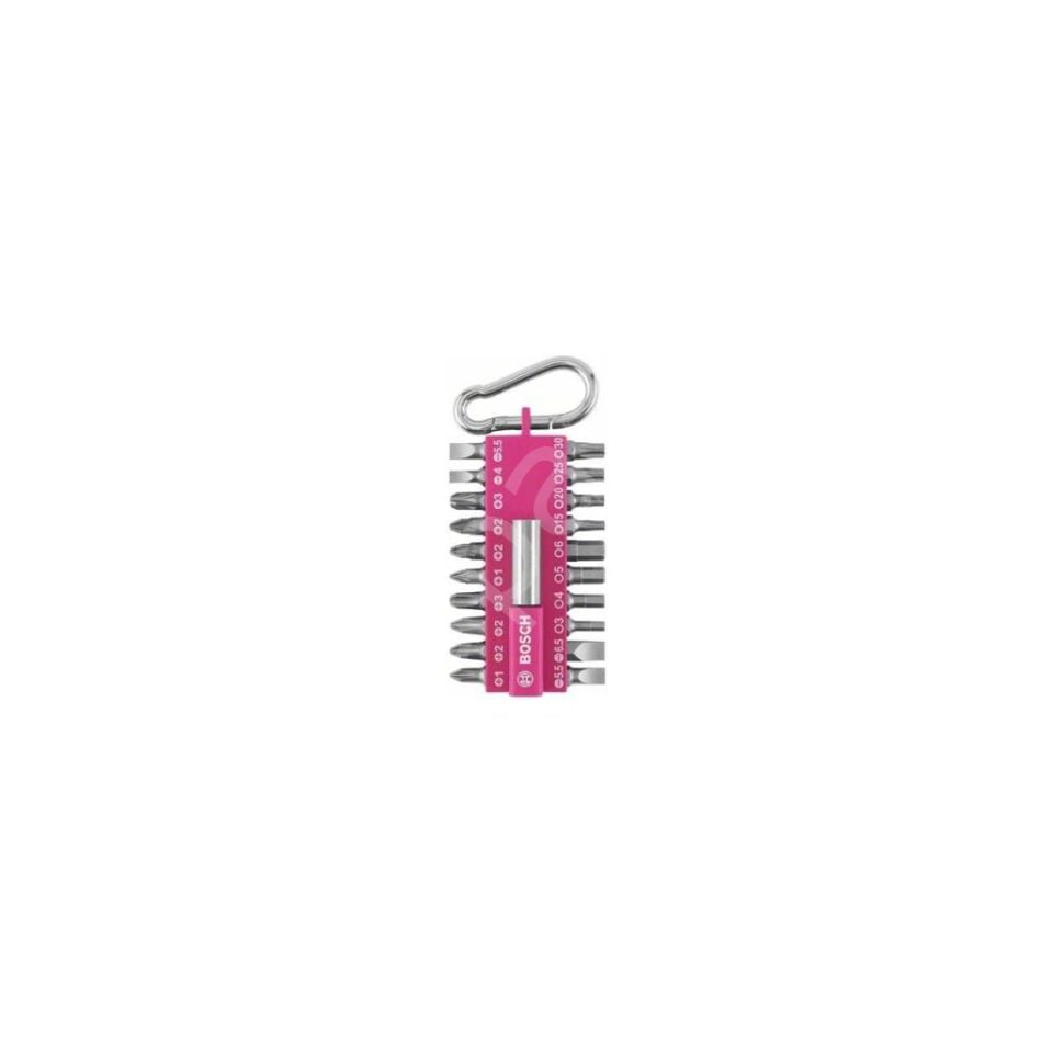Bosch - 21 Parça Yaylı Kancalı Vidalama(Pembe)