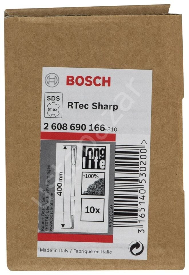 Bosch - Rtec Serisi, SDS-Max Şaftlı Yassı Keski 400*25 mm 10'lu 2608690166