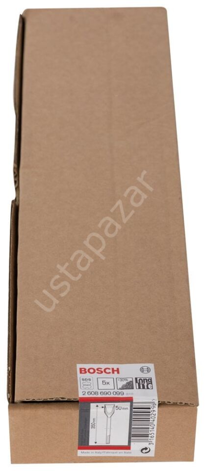 Bosch - LongLife Serisi, SDS-Max Şaftlı Yassı Keski 350*50 mm 5'li 2608690099