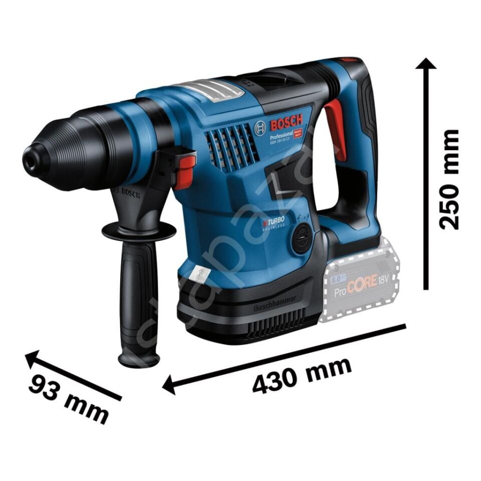 Bosch Professioanl GBH 18V-34 CF SDS Plus Akülü Kırıcı Delici (Akü ve Şarj Cihazı Dahil Değil) - 0611914021