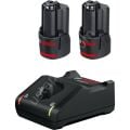 Bosch Pofesyonel 2 X Gba 12v- 3 A Akü - Gal 12v-40 Hızlı Şarj Cihazı - 1600a019rd