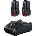 Bosch Pofesyonel 2 X Gba 12v- 3 A Akü - Gal 12v-40 Hızlı Şarj Cihazı - 1600a019rd