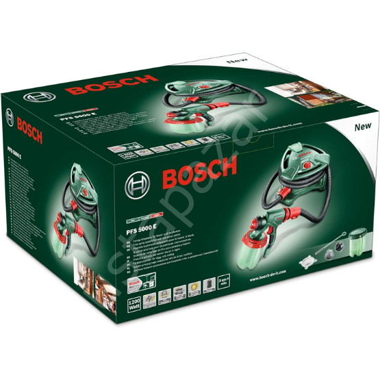 Bosch PFS 5000 E Boya Tabancası Promo Set (1 ilave boya haznesi & 1 karıştırıcı) 0603207202