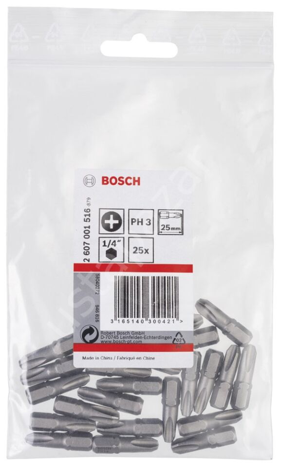 Bosch - Extra Hard Serisi Vidalama Ucu PH3*25 mm 25'li 2607001516