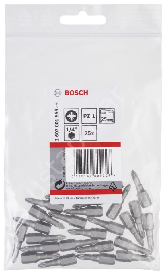 Bosch - Extra Hard Serisi Vidalama Ucu PZ 1*25 mm 25'li 2607001556