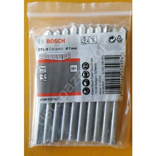 Bosch Cyl-9 Seramik Matkap Ucu 7*80 mm 10'lu