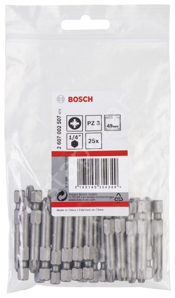 Bosch - Extra Hard Serisi Vidalama Ucu PZ 3*49 mm 25'li 2607002507