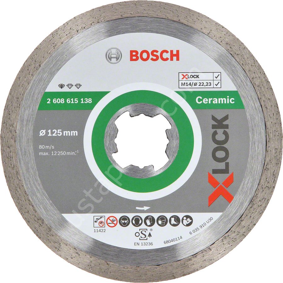 Bosch - X-LOCK - Standard Seri Seramik İçin Elmas Kesme Diski 125 mm 2608615138