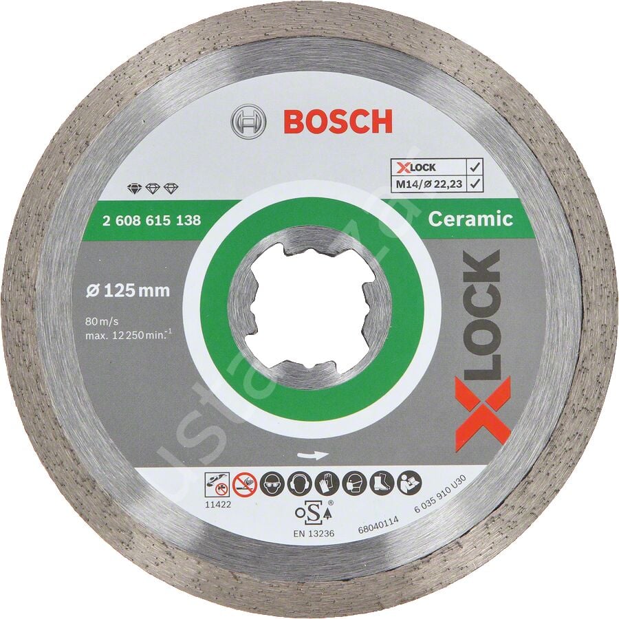 Bosch - X-LOCK - Standard Seri Seramik İçin Elmas Kesme Diski 125 mm 2608615138