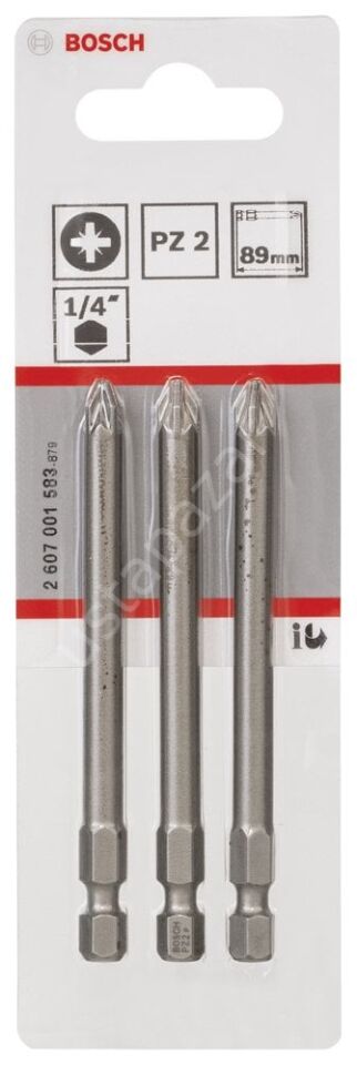Bosch - Extra Hard Serisi Vidalama Ucu PZ 2*89 mm 3'lü 2607001583
