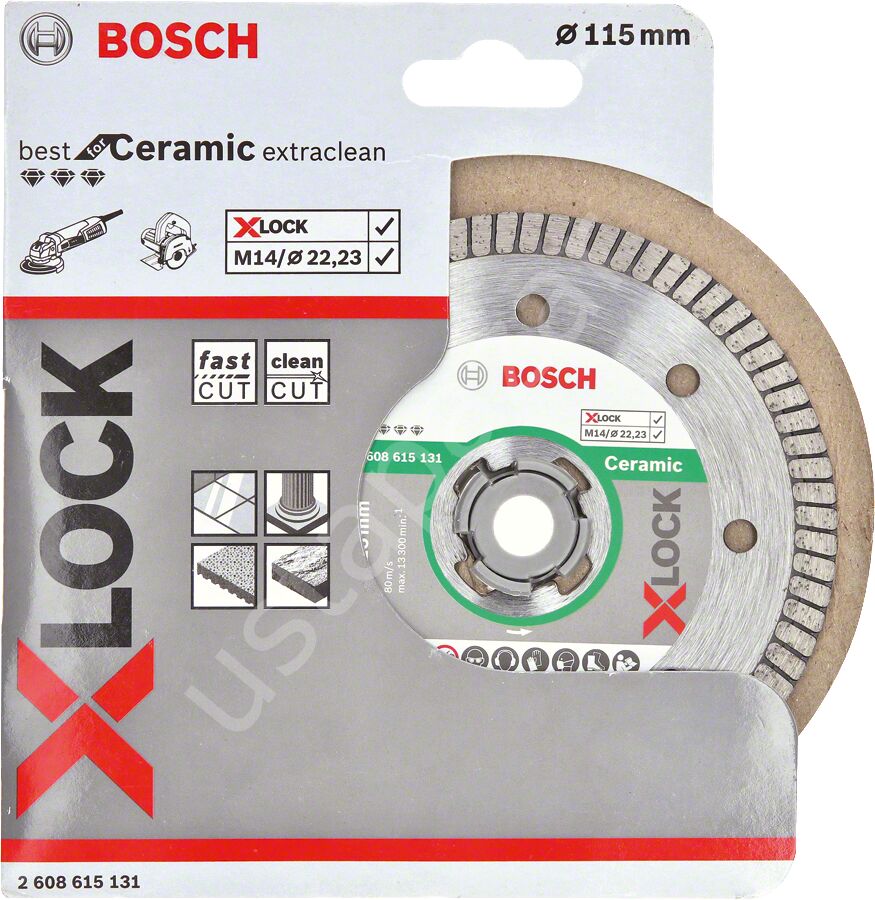 Bosch - X-LOCK - Best Serisi Seramik İçin, Extra Temiz Kesim Turbo Segman  Elmas Kesme Diski 115 mm 2608615131
