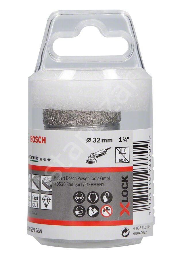 Bosch - X-LOCK - Best Serisi, Taşlama İçin Seramik Kuru Elmas Delici 32*35 mm 2608599034