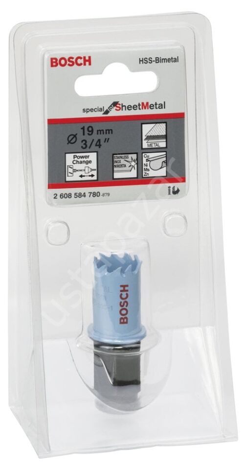 Bosch - Special Serisi Metal Ve Inox Malzemeler için Delik Açma Testeresi (Panç) 19 mm 2608584780