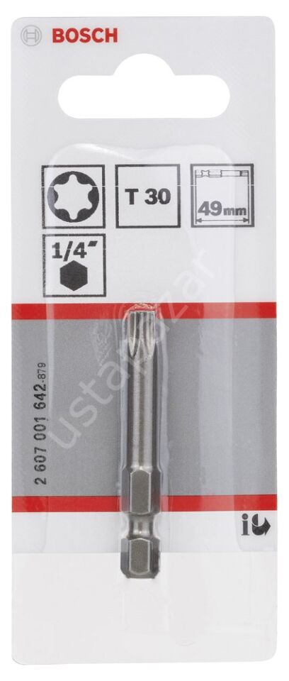 Bosch - Extra Hard Serisi Vidalama Ucu T30*49 mm 1'li 2607001642